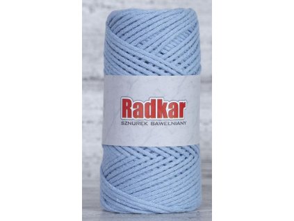 Bavlněná šňůra RADKAR 2 mm - 400 blankytná