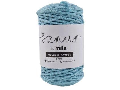 Bavlněná šňůra MILA Premium Cotton 3 mm - arktická