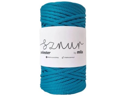 Polyesterová šňůra MILA 5 mm / 100m - tyrkysová tmavá
