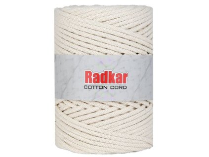 Bavlněná šňůra RADKAR Cotton 5 mm - 050 ecru / přírodní