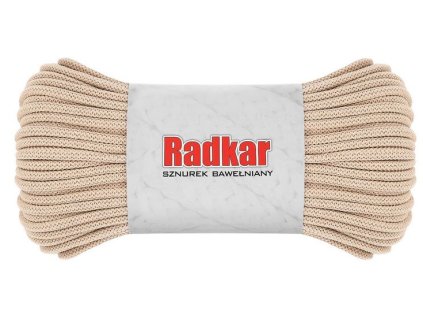 Bavlněná šňůra RADKAR 7 mm - 710 písková
