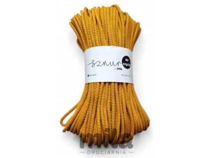 Bavlněná šňůra na šití MILA 6 mm - okrová
