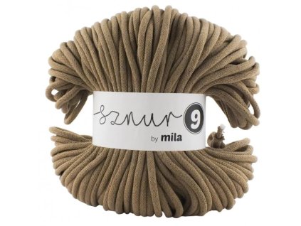 Bavlněná šňůra MILA 9 mm délka 100 m - toffi