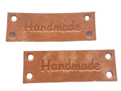 Visačka Handmade - 15 x 45 mm - OMBRE přírodní