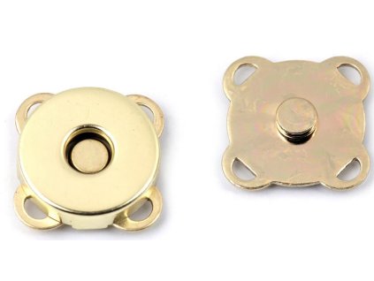 Magnetické zapínání našívací Ø14 mm - zlatá klasik