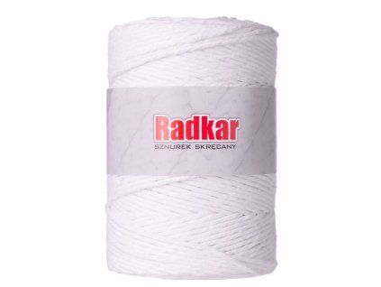 Bavlněná šňůra Radkar Macrame 5 mm - bílá 100 m