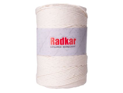 Bavlněná šňůra Radkar Macrame 5 mm - ecru 100 m