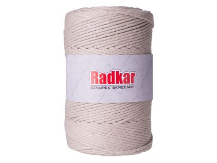 Bavlněná šňůra Radkar Macrame 5 mm - světle béžová 100 m