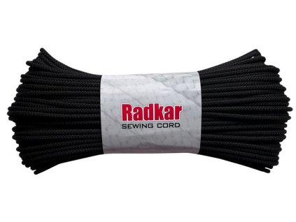 Polyesterová šňůra na šití RADKAR 5 mm - 900 černá