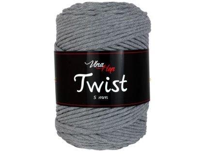 Twist macrame 5 mm tmavě šedá 8235