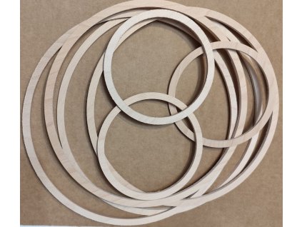 Překližkový kruh 380 mm - buk 5 mm / přírodní hrana