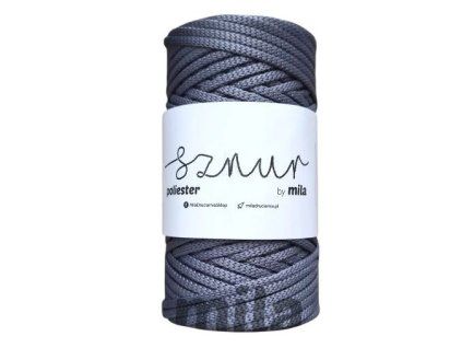 Polyesterová šňůra MILA 5 mm / 100m - popelavá