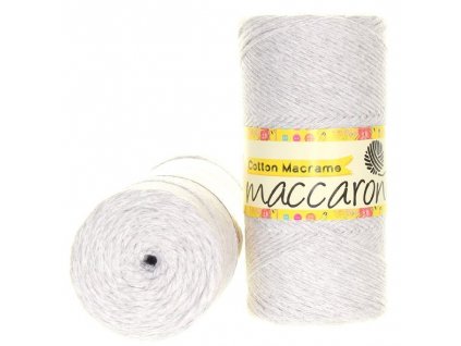 Cotton macrame 2 mm - světle šedá melange 33-101L