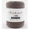 Bavlněná šňůra MILA Premium Cotton 5 mm - mokka