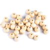 Dřevěný korálek nelakovaný 8 mm - průvlek 2 mm