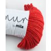 Bavlněná šňůra MILA  Glitter 3 mm  - červená zlatá