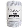 Bavlněná šňůra MILA Premium Cotton 3 mm - bílá stříbrná