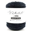 Bavlněná šňůra MILA Premium Cotton 5 mm - granátová stříbrná