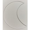 Kovový měsíc bílý - 200 mm