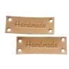Visačka Handmade - 15 x 45 mm - přírodní