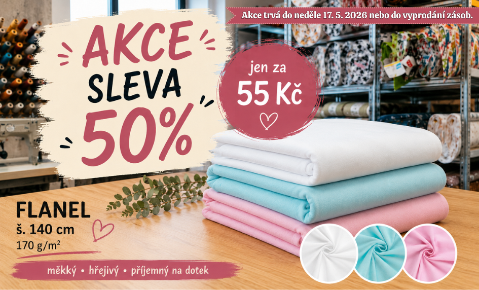 Flanel za 55 Kč