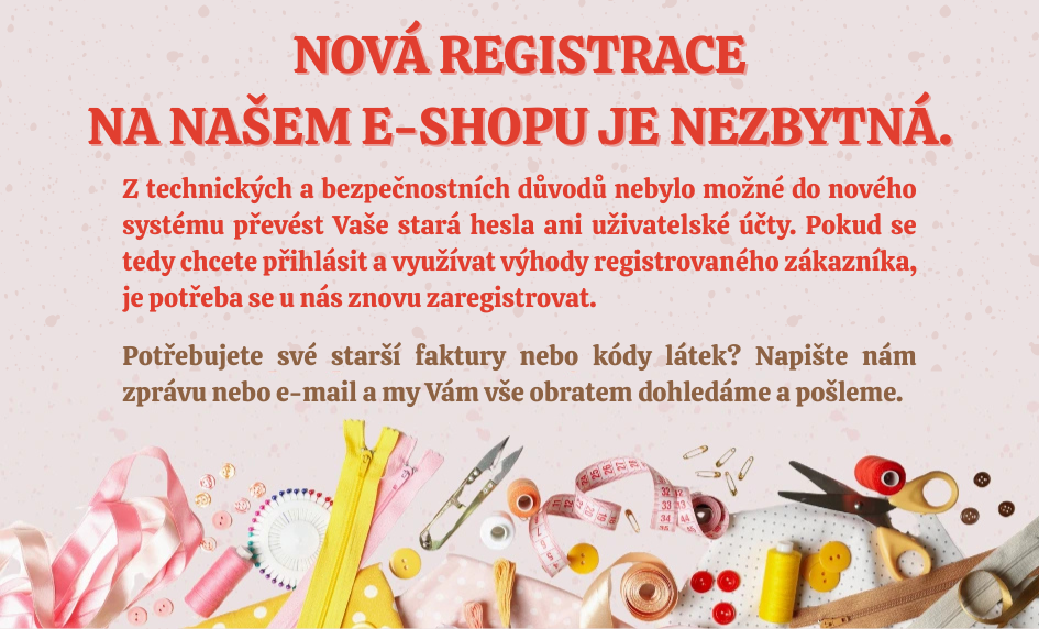 Registrace na našem e-shopu