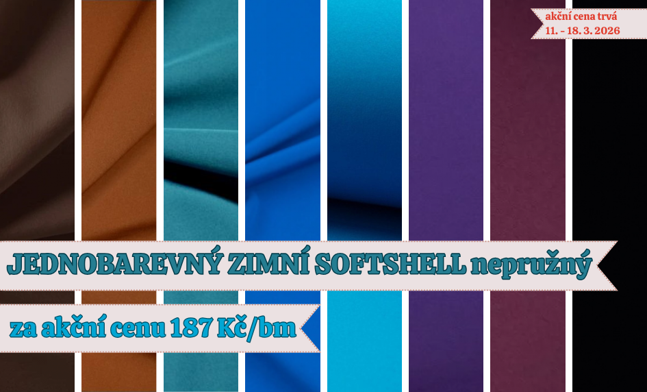 Softshell za akční cenu 187 Kč/bm