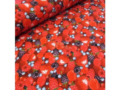 Bavlněný úplet OVOCE šíře 160 cm