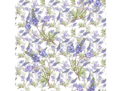 Viskózový úplet KVÍTKA drobná FIALOVÁ šíře 160 cm