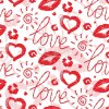 Bavlněný úplet SRDÍČKA a POLIBKY šíře 160 cm