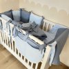 8dílná sada do dětské postýlky SÁRA modrá + dárek