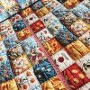 Bavlněný satén PATCHWORK vyšívaný šíře 240 cm
