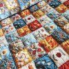 Bavlněný satén PATCHWORK vyšívaný šíře 240 cm