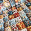 Bavlněný satén PATCHWORK vyšívaný šíře 240 cm