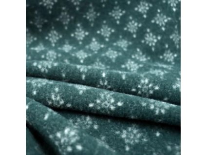 Merino fleece siru smaragdově zelená