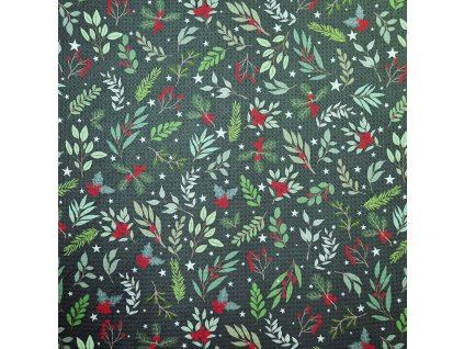 3129 mikrovafle zimni listi na zelene