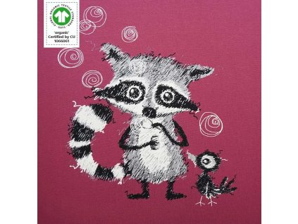 biojersey racoons panel holunder gots