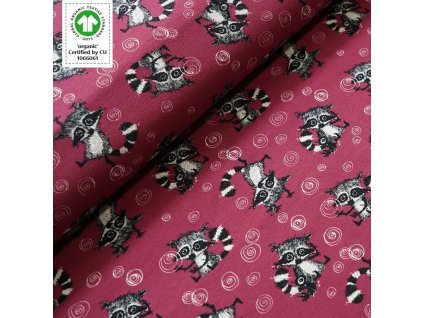 biojersey racoons allover holunder gots