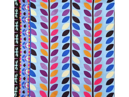 BIO teplákovina Listy na modré