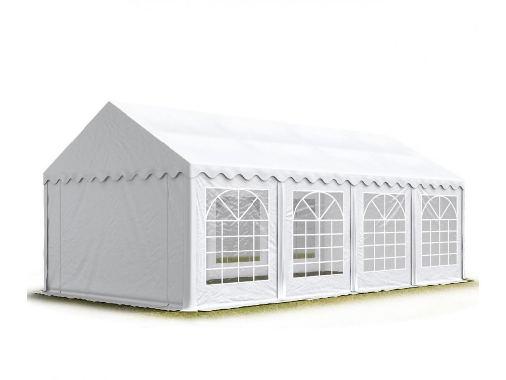 Party sátor 4x8m - PVC Standard Tűzálló szín Fehér