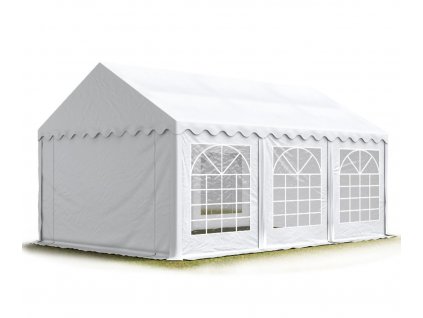 Party sátor 4x6m - PVC Prémium tűzálló fehér színben