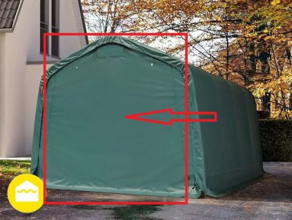 Bejárati ponyva mobilgarázshoz PVC 720HD 2,4×3,6 m