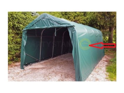 Tetőponyva mobilgarázshoz PVC 720HD 3,3x7,2m sötétzöld 2