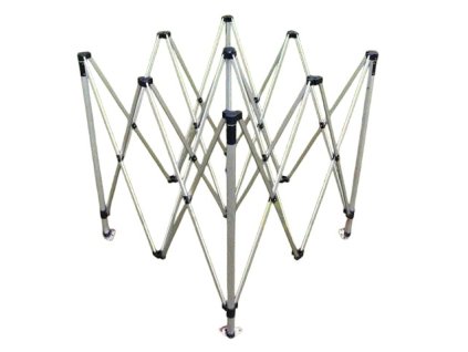 3×3 m ollós sátor fémváz – acél standard konstrukció