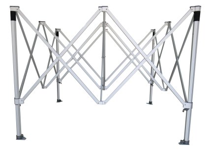 4×6 m ollós sátor fémváz – alumínium premium konstrukció