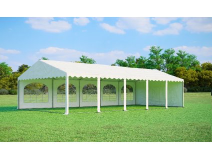 Rendezvénysátor 8×10 m – PVC Max 2 m, fehér
