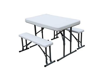 Kis összecsukható asztal és pad készlet