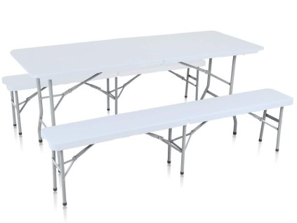 Összecsukható műanyag sörpad garnitúra