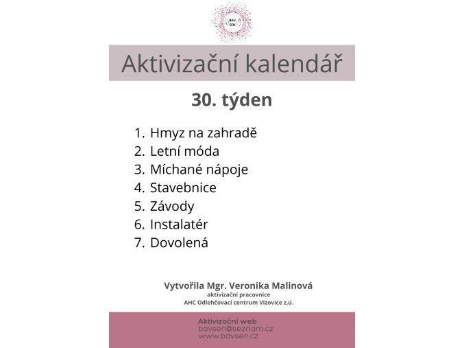 Aktivizační kalednář 5 (64)