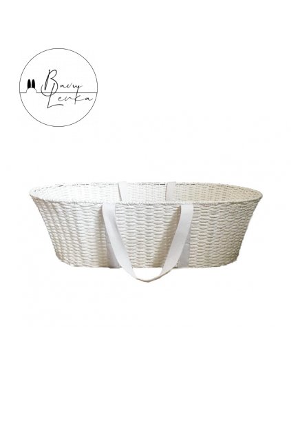 Ahojbaby Mojžíšův košík pro miminko Paper Dream white + matrace